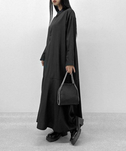 LVEU.（ラブユ.）の「【ZOZOTOWN限定】Stand collar flare shirt one-piece / スタンドカラーフレアシャツワンピース（シャツワンピース・レディース・ホワイト/ブラック・FREE）」の21枚目の写真