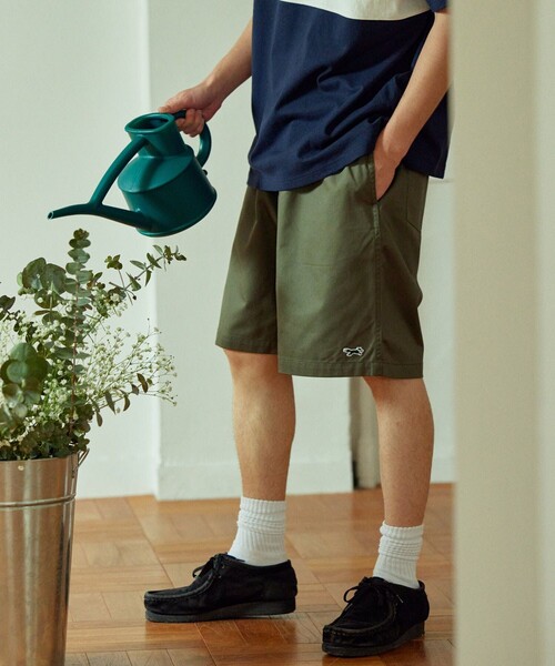 TOWNCRAFT（タウンクラフト）の「TOWN CRAFT/タウンクラフト 別注 ワンポイント イージーツイルショーツ/ドライタッチ ハーフパンツ（チノパンツ・メンズ・カーキ/ブラック/オリーブ/アイボリー/レオパード・SMALL/MEDIUM/LARGE）」の4枚目の写真