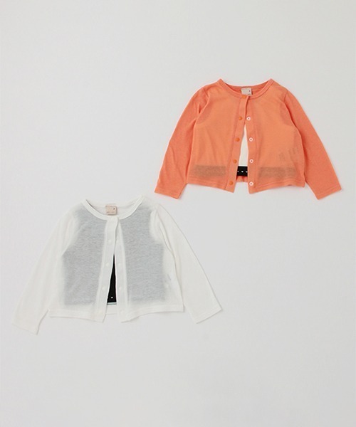 petit main（プティマイン）の「【UVカット】シアーカーデタンクセット（アンサンブル・キッズ・オフホワイト/オレンジ・110cm/80ｃｍ/120cm/90cm/100cm）」の13枚目の写真