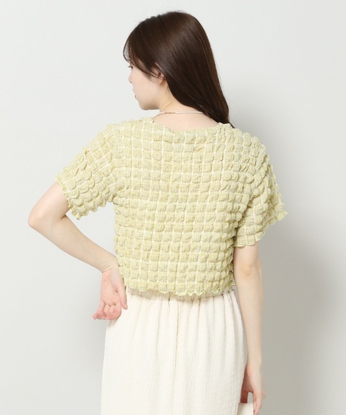 ALAND(エーランド)の「3.3 Field Trip/エンボスチェックTOP 2904754(Tシャツ/カットソー・レディース・イエロー/ブラック・FREE)」の6枚目の写真
