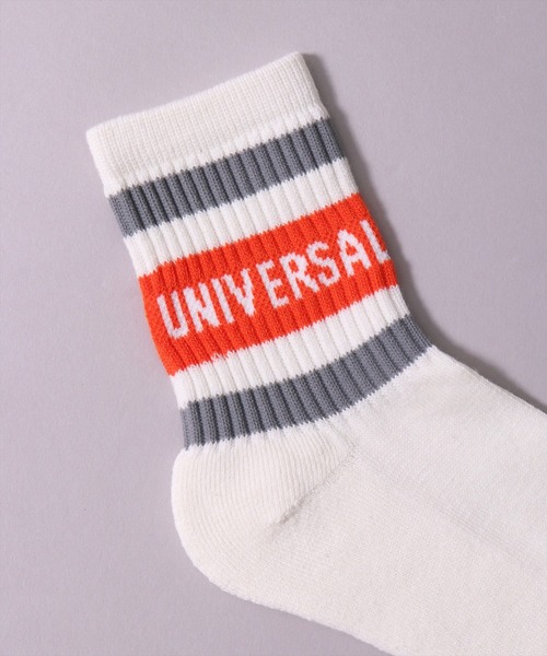 UNIVERSAL OVERALL（ユニバーサルオーバーオール）の「(LG)【UNIVERSAL OVERALL】【3足セット】トップ ライン ロゴ クォーター ソックス（ソックス/靴下・メンズ・ブラック/ホワイト・25-27CM/23-25cm）」の8枚目の写真