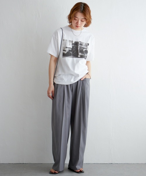 notch.（ノッチ）の「オーバーサイズフォトTシャツ（Tシャツ/カットソー・レディース・ピンク/ブラック/グリーン/ターコイズブルー・M）」の13枚目の写真