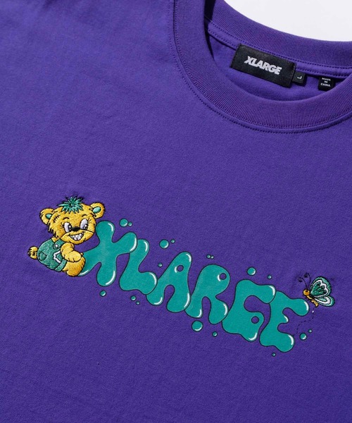 XLARGE（エクストララージ）の「MAD BEAR S/S TEE（Tシャツ/カットソー・メンズ・ブラック/ホワイト/パープル・S/M/L/XL）」の6枚目の写真