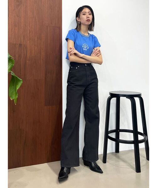 WONDER VISITOR（ワンダービジター）の「【WONDER VISITOR×EMODA】エンブレムTシャツ（Tシャツ/カットソー・レディース・ピンク/ホワイト/ブルー・FREE）」の19枚目の写真