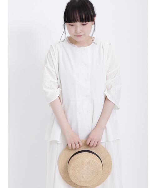 Samansa Mos2(サマンサ モスモス)の「シェフ釦ベスト(ベスト・レディース・モカ/キナリ/チャコールグレー・F)」の1枚目の写真