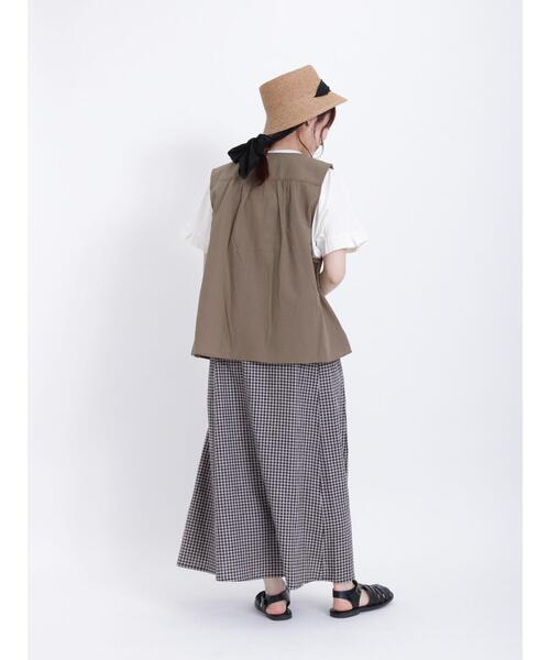 Samansa Mos2(サマンサ モスモス)の「シェフ釦ベスト(ベスト・レディース・モカ/キナリ/チャコールグレー・F)」の14枚目の写真