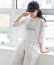 ☆セットアイテム☆7分袖メッシュT＆ショートロゴタンク