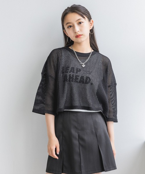 repipi armario（レピピ アルマリオ）の「☆セットアイテム☆7分袖メッシュT＆ショートロゴタンク（その他トップス・キッズ・ライム/ホワイト/ブラック・SMALL/MEDIUM/LARGE）」の2枚目の写真