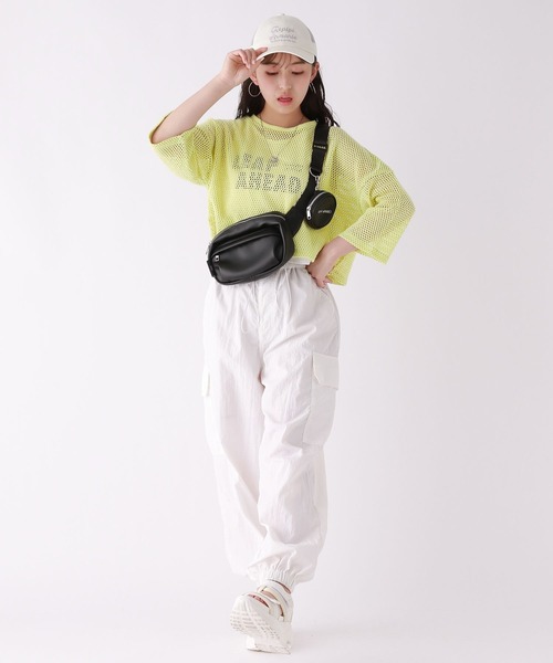 repipi armario（レピピ アルマリオ）の「☆セットアイテム☆7分袖メッシュT＆ショートロゴタンク（その他トップス・キッズ・ライム/ホワイト/ブラック・SMALL/MEDIUM/LARGE）」の4枚目の写真