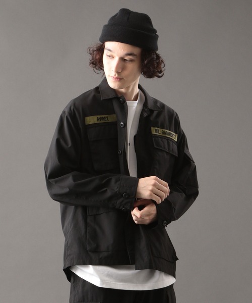AVIREX（アヴィレックス）の「【MILITARY GARMENTS】バギー フィット B.D.U. ジャケット/BAGGY FIT B.D.U. JACKET（その他アウター・メンズ・ブラック/オリーブ・2/3）」の2枚目の写真