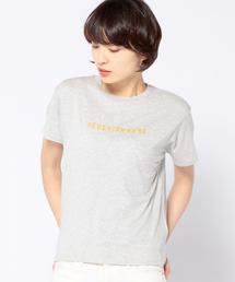 Another Edition | コットンレーヨンロゴ刺繍Tシャツ/AEFC C/MDL EMB LOGO T◆(Tシャツ/カットソー)
