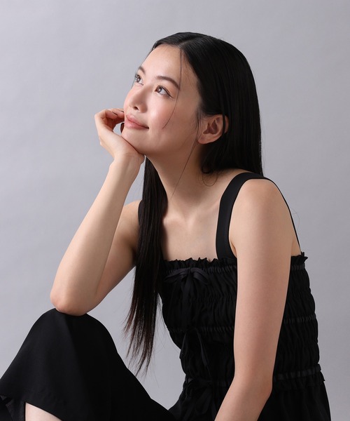 Seemi. byNICECLAUP（ シーミーバイナイスクラップ）の「【Seemi】フリルロンパース（サロペット/オーバーオール・レディース・アイボリー/ブラック/ピンク・FREE）」の12枚目の写真