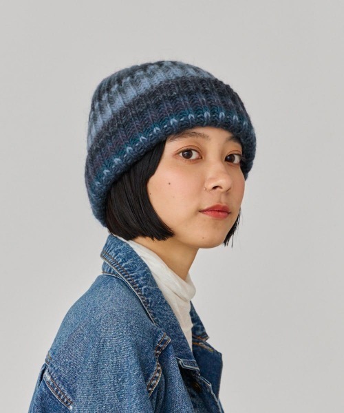 OVERRIDE（オーバーライド）の「OVERRIDE  KNIT WATCH MIX（ニットキャップ/ビーニー・レディース・マルチ/ブルー・FREE）」の11枚目の写真