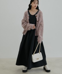 VIS | 【選べる着丈・マルチWAY】ニットベスト付きワンピース【洗える】(ワンピース)