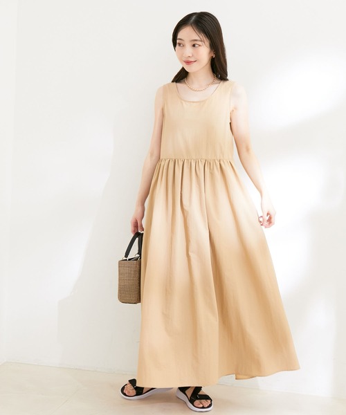 VIS(ビス)の「【選べる着丈・マルチWAY】ニットベスト付きワンピース【洗える】(ワンピース・レディース・ブラック/ベージュ系その他・FREE/FT)」の3枚目の写真