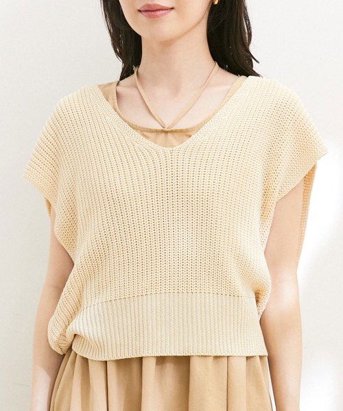 VIS(ビス)の「【選べる着丈・マルチWAY】ニットベスト付きワンピース【洗える】(ワンピース・レディース・ブラック/ベージュ系その他・FREE/FT)」の13枚目の写真