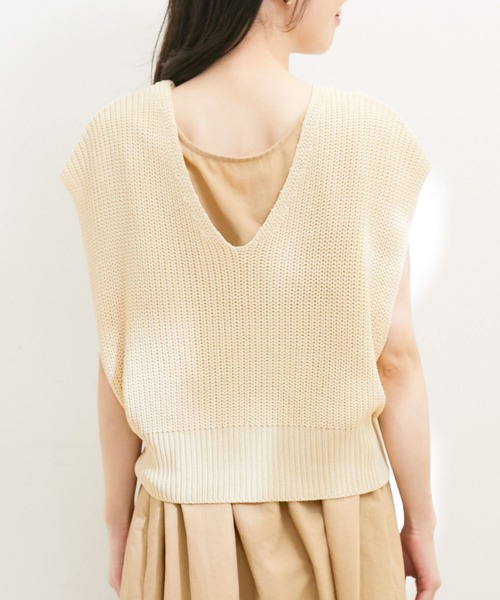 VIS(ビス)の「【選べる着丈・マルチWAY】ニットベスト付きワンピース【洗える】(ワンピース・レディース・ブラック/ベージュ系その他・FREE/FT)」の17枚目の写真