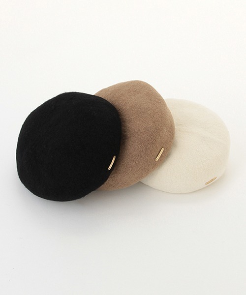 petit main（プティマイン）の「ベレー帽（キャップ・キッズ・アイボリー/ブラック/モカ・50cm/52cm/54cm）」の7枚目の写真