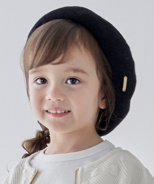 petit main（プティマイン）の「ベレー帽（キャップ・キッズ・アイボリー/ブラック/モカ・50cm/52cm/54cm）」の14枚目の写真