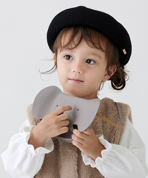 petit main（プティマイン）の「ベレー帽（キャップ・キッズ・アイボリー/ブラック/モカ・50cm/52cm/54cm）」の19枚目の写真