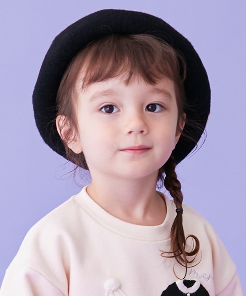 petit main（プティマイン）の「ベレー帽（キャップ・キッズ・アイボリー/ブラック/モカ・50cm/52cm/54cm）」の22枚目の写真