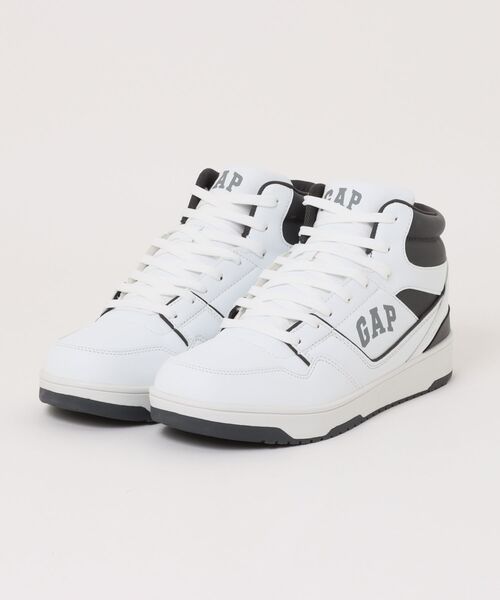 GAP（ギャップ）の「【GAP】 防水ハイカットスニーカー（スニーカー・メンズ・グレー/ブラック/ホワイト×グリーン/ブラック×ブラック/ブラック×グリーン/ホワイト×グレー/ブラック×グレー・26.0cm/27.0cm/25.0cm/28.0cm）」の3枚目の写真