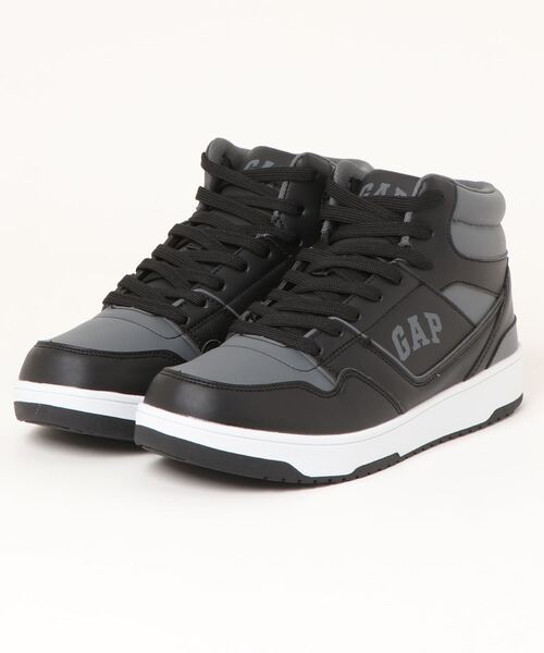 GAP（ギャップ）の「【GAP】 防水ハイカットスニーカー（スニーカー・メンズ・グレー/ブラック/ホワイト×グリーン/ブラック×ブラック/ブラック×グリーン/ホワイト×グレー/ブラック×グレー・26.0cm/27.0cm/25.0cm/28.0cm）」の4枚目の写真