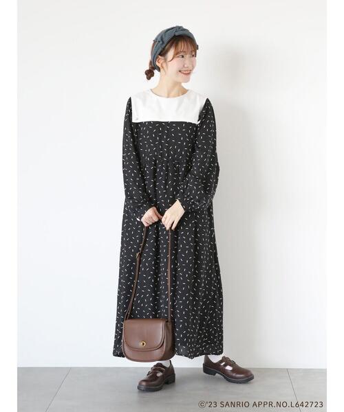 ehka sopo（エヘカソポ）の「【サンリオ】ﾏﾛﾝｸﾘｰﾑ／幾何柄ﾜﾝﾋﾟｰｽ（ワンピース・レディース・レッド/ブラック・F）」の6枚目の写真