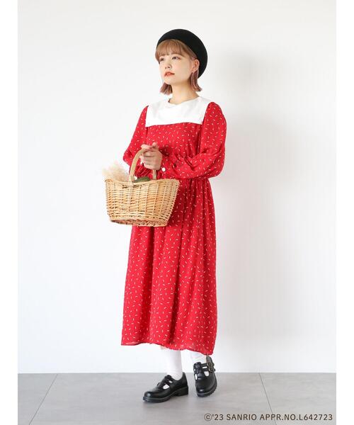 ehka sopo（エヘカソポ）の「【サンリオ】ﾏﾛﾝｸﾘｰﾑ／幾何柄ﾜﾝﾋﾟｰｽ（ワンピース・レディース・レッド/ブラック・F）」の13枚目の写真
