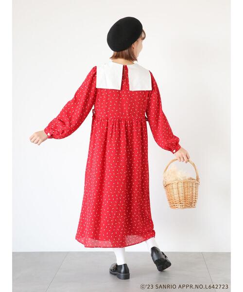 ehka sopo（エヘカソポ）の「【サンリオ】ﾏﾛﾝｸﾘｰﾑ／幾何柄ﾜﾝﾋﾟｰｽ（ワンピース・レディース・レッド/ブラック・F）」の19枚目の写真