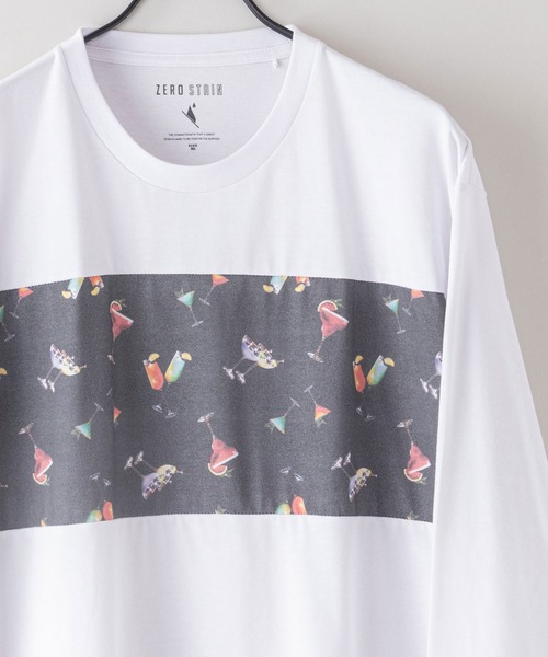 LB/S (エルビーエス)の「【ZEROSTAIN/ゼロステイン】汗染みの目立たないTシャツ 切り替え ロンT 撥水 防汚 UVカット 紫外線対策(Tシャツ/カットソー・メンズ・ホワイト系その他/ブルーグレー/ホワイト/その他/ブラック/ブラック系その他/その他1/グリーン・MEDIUM/LARGE/X-LARGE)」の8枚目の写真