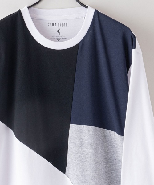 LB/S (エルビーエス)の「【ZEROSTAIN/ゼロステイン】汗染みの目立たないTシャツ 切り替え ロンT 撥水 防汚 UVカット 紫外線対策(Tシャツ/カットソー・メンズ・ホワイト系その他/ブルーグレー/ホワイト/その他/ブラック/ブラック系その他/その他1/グリーン・MEDIUM/LARGE/X-LARGE)」の7枚目の写真