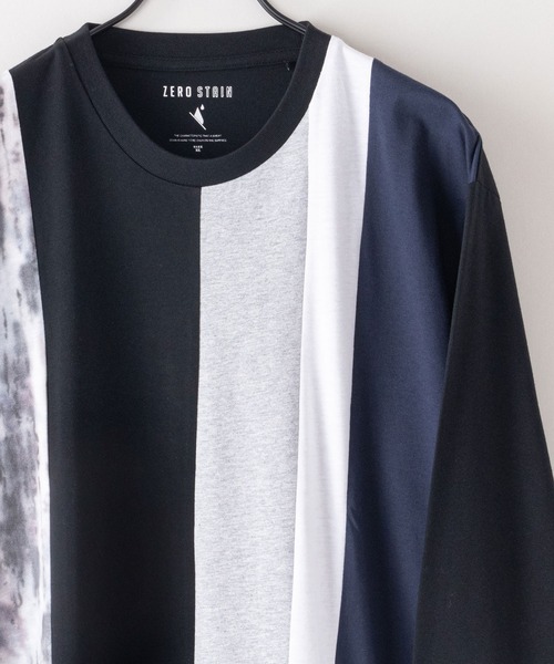 LB/S (エルビーエス)の「【ZEROSTAIN/ゼロステイン】汗染みの目立たないTシャツ 切り替え ロンT 撥水 防汚 UVカット 紫外線対策(Tシャツ/カットソー・メンズ・ホワイト系その他/ブルーグレー/ホワイト/その他/ブラック/ブラック系その他/その他1/グリーン・MEDIUM/LARGE/X-LARGE)」の3枚目の写真