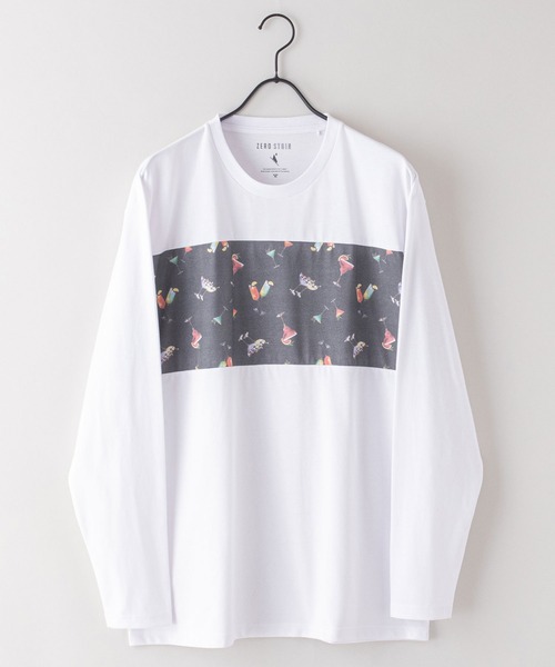 LB/S (エルビーエス)の「【ZEROSTAIN/ゼロステイン】汗染みの目立たないTシャツ 切り替え ロンT 撥水 防汚 UVカット 紫外線対策(Tシャツ/カットソー・メンズ・ホワイト系その他/ブルーグレー/ホワイト/その他/ブラック/ブラック系その他/その他1/グリーン・MEDIUM/LARGE/X-LARGE)」の16枚目の写真