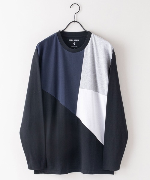 LB/S (エルビーエス)の「【ZEROSTAIN/ゼロステイン】汗染みの目立たないTシャツ 切り替え ロンT 撥水 防汚 UVカット 紫外線対策(Tシャツ/カットソー・メンズ・ホワイト系その他/ブルーグレー/ホワイト/その他/ブラック/ブラック系その他/その他1/グリーン・MEDIUM/LARGE/X-LARGE)」の12枚目の写真