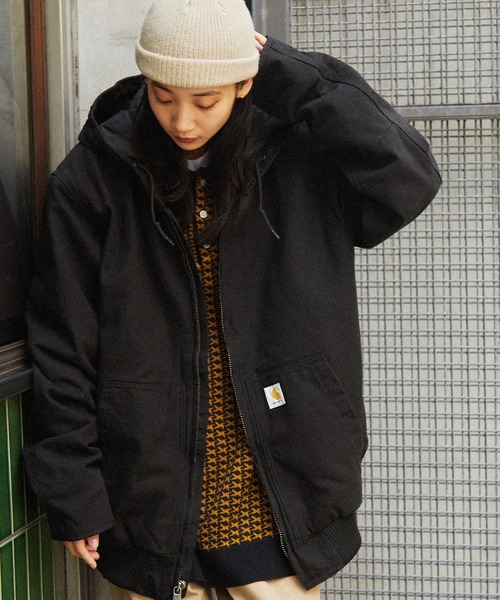 Carhartt/カーハート キルティングライナー ダック フードジャケット Carhartt/カーハート Quilting -Lined Duck Active Jacket