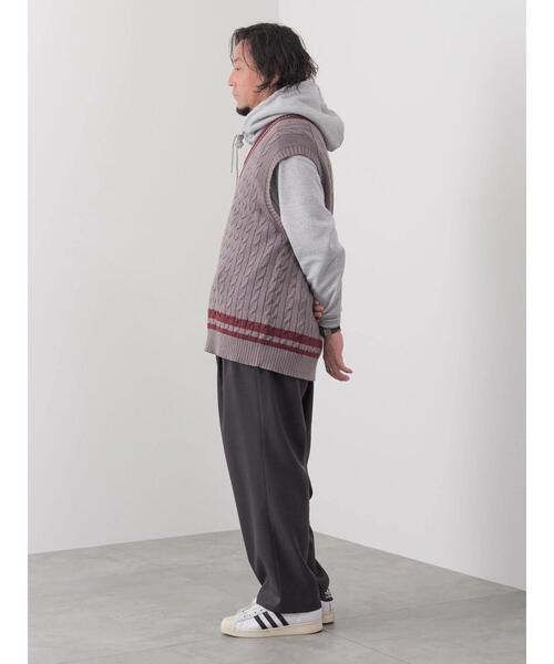 CRAFT STANDARD BOUTIQUE（クラフトスタンダードブティック）の「【男女兼用】チルデンニットベスト（ベスト・レディース・杢グレー/モカ/ダークネイビー/アイボリー・M/XL/L）」の9枚目の写真