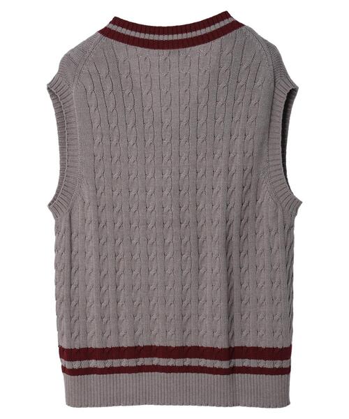 CRAFT STANDARD BOUTIQUE（クラフトスタンダードブティック）の「【男女兼用】チルデンニットベスト（ベスト・レディース・杢グレー/モカ/ダークネイビー/アイボリー・M/XL/L）」の15枚目の写真