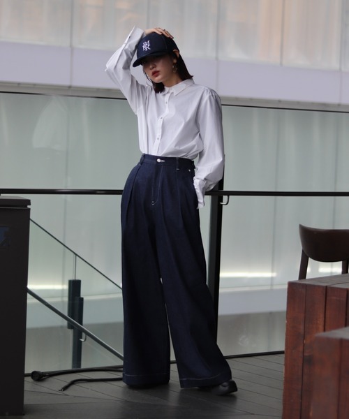 BLAYMORE（ブレイモア）の「Rigid Wide Denim Pants（その他パンツ・レディース・インディゴブルー・2）」の8枚目の写真