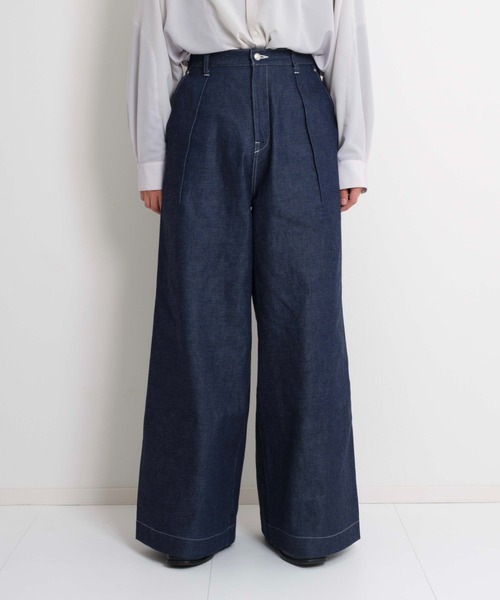BLAYMORE（ブレイモア）の「Rigid Wide Denim Pants（その他パンツ・レディース・インディゴブルー・2）」の2枚目の写真