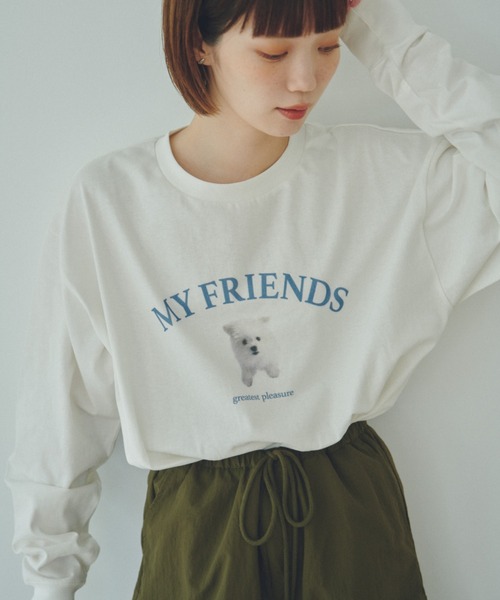 unclip（アンクリップ）の「アソートデザインロンT（Tシャツ/カットソー・レディース・グレー/ホワイト/グリーン・MEDIUM/LARGE）」の2枚目の写真