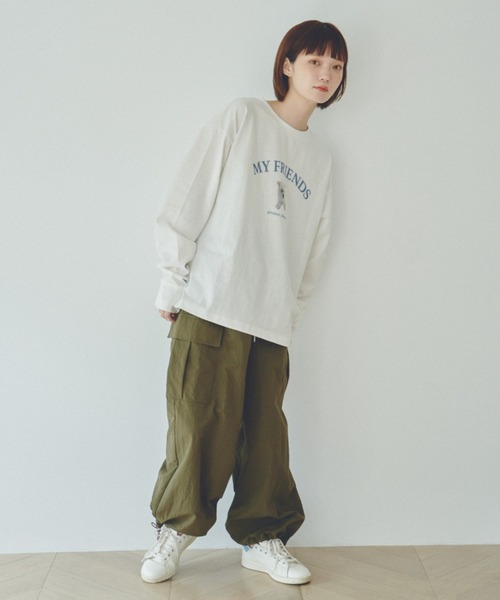 unclip（アンクリップ）の「アソートデザインロンT（Tシャツ/カットソー・レディース・グレー/ホワイト/グリーン・MEDIUM/LARGE）」の14枚目の写真