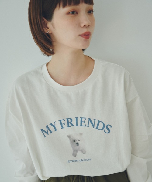 unclip（アンクリップ）の「アソートデザインロンT（Tシャツ/カットソー・レディース・グレー/ホワイト/グリーン・MEDIUM/LARGE）」の12枚目の写真