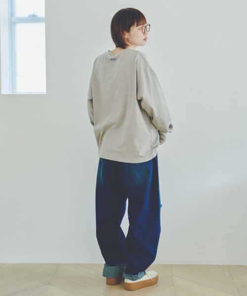 ロンT出品しました セール】カレッジ刺繍BIGロンT（Tシャツ/カットソー）｜tiptop