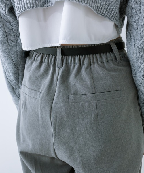 OLIVE des OLIVE（オリーブデオリーブ）の「合皮ベルト付きスラックスパンツ 1032020090（スラックス・レディース・ブラック/チャコールグレー・FREE）」の19枚目の写真