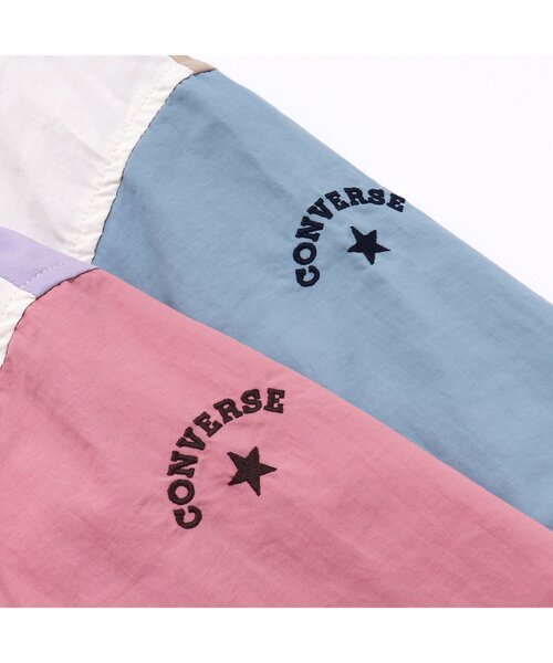 CONVERSE(コンバース)の「CONVERSE バイカラーウィンドブレーカー(ナイロンジャケット・キッズ・ローズ/サックスブルー・130/140/100/90/120/110/80)」の8枚目の写真