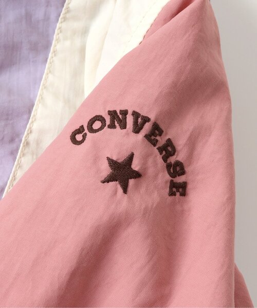 CONVERSE(コンバース)の「CONVERSE バイカラーウィンドブレーカー(ナイロンジャケット・キッズ・ローズ/サックスブルー・130/140/100/90/120/110/80)」の17枚目の写真