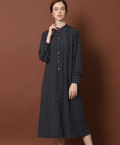 DRESSTERIOR(ドレステリア)の「◆【otonaMUSE12月号掲載】【2WAY】幾何プリントボウタイワンピース(ワンピース・レディース・ブルー系その他5・34/36/38)」の4枚目の写真
