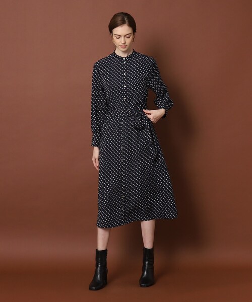 DRESSTERIOR(ドレステリア)の「◆【otonaMUSE12月号掲載】【2WAY】幾何プリントボウタイワンピース(ワンピース・レディース・ブルー系その他5・34/36/38)」の2枚目の写真