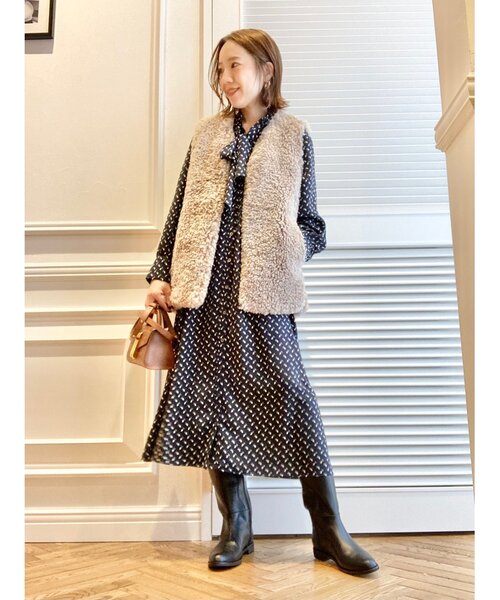 DRESSTERIOR(ドレステリア)の「◆【otonaMUSE12月号掲載】【2WAY】幾何プリントボウタイワンピース(ワンピース・レディース・ブルー系その他5・34/36/38)」の19枚目の写真